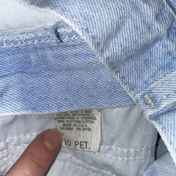 Vintage Lee 90’s Women’s Light-washed High-waisted Denim Jean Shorts 10 Petite - Picture 4 of 6